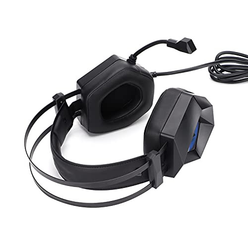 Tomantery TAIDU Competitive Gaming Headset Over-Ear-Stereo-Kopfhörer mit Kabel für PC, Geräuschunterdrückender LED-Licht-Kopfhörer für Game-Player Bild 4