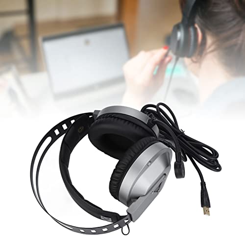 TAIDU PC-Game-Headset mit LED-Licht, Rauschunterdrückungsmikrofon und Komfortablem Design für Lange Gaming-Sessions, Gaming-Headset für Computerzubehör Bild 7