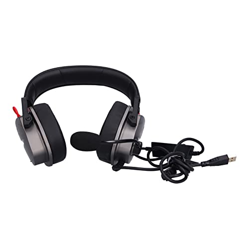 THS310A2 Gaming Headset 7.1 Surround Sound Rauschunterdrückung Headset für PC-Spiele USB- für Männer Frauen ABS Schwarz 1 Set, für Laptop Tablet Bild 1