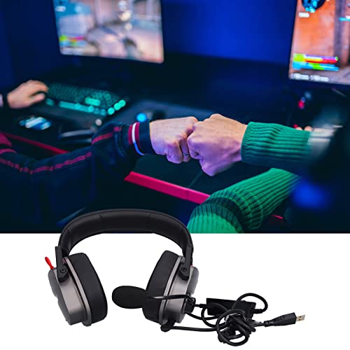 THS310A2 Gaming Headset 7.1 Surround Sound Rauschunterdrückung Headset für PC-Spiele USB- für Männer Frauen ABS Schwarz 1 Set, für Laptop Tablet Bild 2