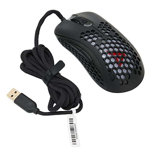 RGB-Gaming-Maus, Hohe Präzision, Stabile Übertragung, Flexible Bedienung, PC-Gaming-Mäuse für Professionelle Spieler, ABS, Schwarz (Schwarz) Bild 2