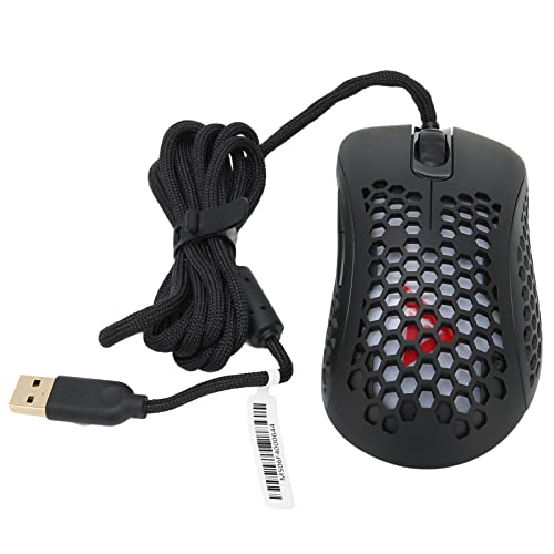 RGB-Gaming-Maus, Hohe Präzision, Stabile Übertragung, Flexible Bedienung, PC-Gaming-Mäuse für Professionelle Spieler, ABS, Schwarz (Schwarz) Bild 3