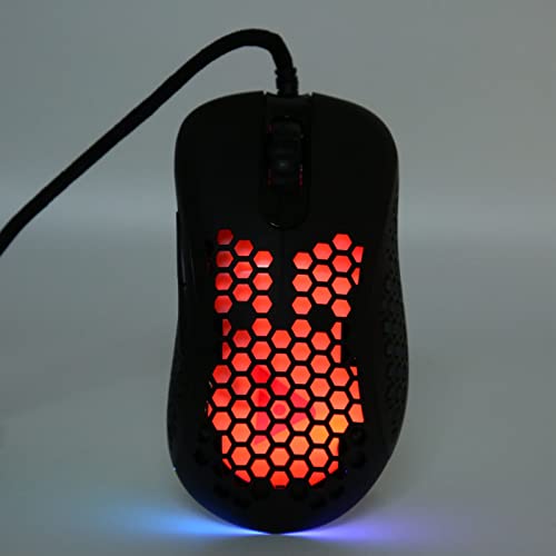 RGB-Gaming-Maus, Hohe Präzision, Stabile Übertragung, Flexible Bedienung, PC-Gaming-Mäuse für Professionelle Spieler, ABS, Schwarz (Schwarz) Bild 4