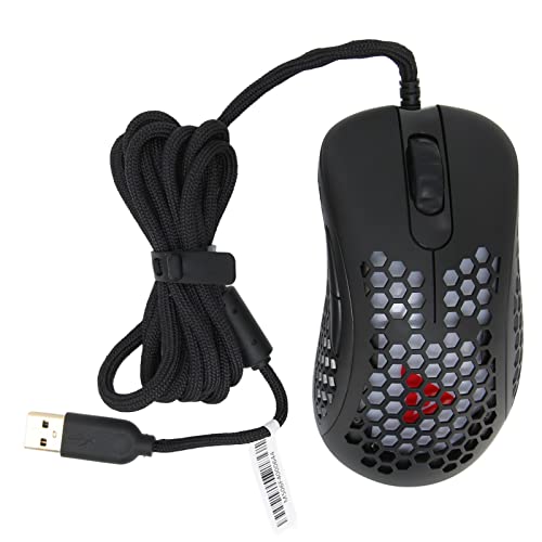 RGB-Gaming-Maus, Hohe Präzision, Stabile Übertragung, Flexible Bedienung, PC-Gaming-Mäuse für Professionelle Spieler, ABS, Schwarz (Schwarz) Bild 5