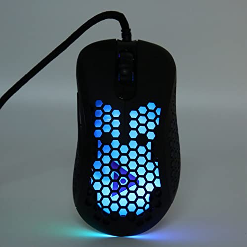 RGB-Gaming-Maus, Hohe Präzision, Stabile Übertragung, Flexible Bedienung, PC-Gaming-Mäuse für Professionelle Spieler, ABS, Schwarz (Schwarz) Bild 6