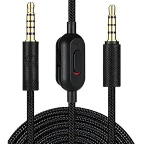 Verlängerungskabel AUX für Logitech G Pro X G233 G433 Gaming-Headset, mit Lautstärkeregelung und Stummschaltung, geflochtetes Nylon, 200 cm Bild 1