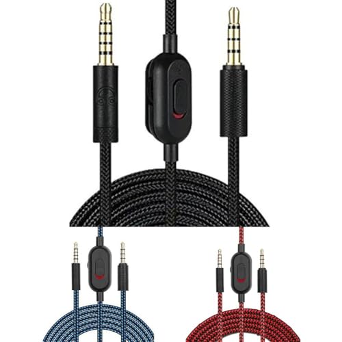 Verlängerungskabel AUX für Logitech G Pro X G233 G433 Gaming-Headset, mit Lautstärkeregelung und Stummschaltung, geflochtetes Nylon, 200 cm Bild 2