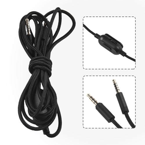 Verlängerungskabel AUX für Logitech G Pro X G233 G433 Gaming-Headset, mit Lautstärkeregelung und Stummschaltung, geflochtetes Nylon, 200 cm Bild 3