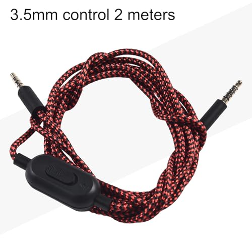 Verlängerungskabel AUX für Logitech G Pro X G233 G433 Gaming-Headset, mit Lautstärkeregelung und Stummschaltung, geflochtetes Nylon, 200 cm Bild 5