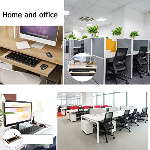 Verstellbare Tastaturablage unter dem Schreibtisch, ausziehbare Ablage für Maus und Tastatur, platzsparend, ausziehbares Tablett aus Holz für Home Office und Gaming, Ergon-Design Bild 6