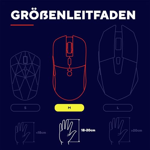 GXTrust 145 Rexxa Vertikale Gaming Maus mit Programmierbaren Tasten, 12.8k DPI, Ergonomische Maus mit Kabel USB-A 1,7m, Mehrfarbige RGB Beleuchtung, Enthaltene Software, Gaming Mouse MMO - Schwarz Bild 7