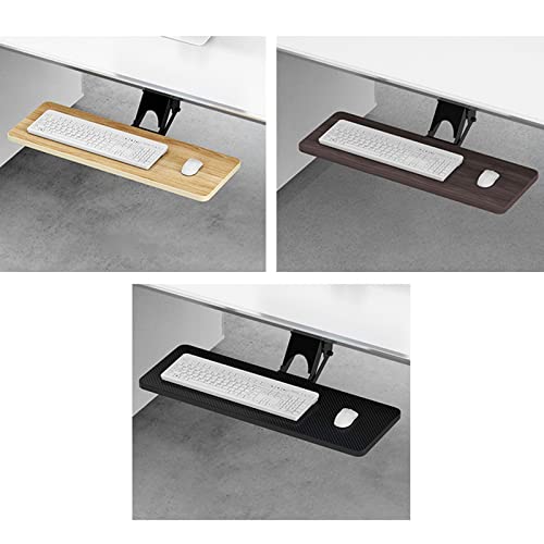 Tastaturablage unter dem Schreibtisch mit 360° Drehung, höhenverstellbar, und Maus-Handgelenkpolster, 73,7 cm, Schwarz, ideal für Home Office und Gaming Setup Bild 5