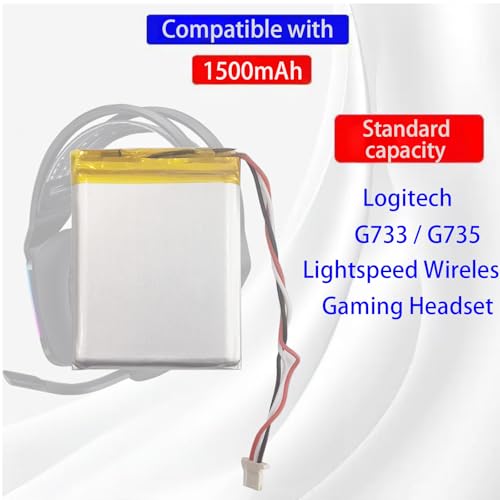 533-000181 ersatz akku Kompatibel mit Logitech G733 / G735 Lightspeed Wireless Gaming Headset Replacement batteria Bild 4