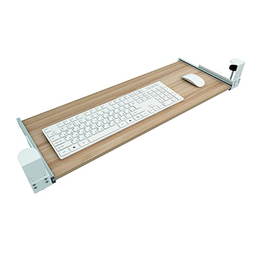 Tastaturablage aus Holz mit Klemme - Schiebeaufbewahrung für Tastatur & Maus - 65 x 30 cm Platzsparender Trockner - Perfekt für Home Office & Gaming Setup Bild 1