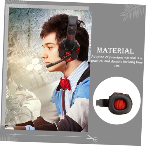 Gadpiparty Gaming Headset 3,5-mm und USB Anschluss mit Geräuschunterdrückendem Mikrofon 40mm Lautsprecher und Weichen Hautfreundlichen Ohrpolstern für Spielkonsole Bild 6
