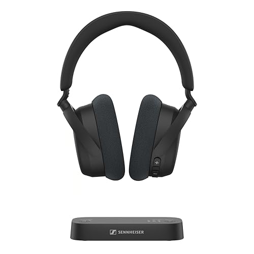 Sennheiser RS 255 TV-Kopfhörer – Bluetooth-Kopfhörer und Sender im Set – Kabellose Kopfhörer mit geringer Latenz, virtuellem Surround-Sound, Sprachverständlichkeitsmodus und Auracast – 50 Std. Akku Bild 1