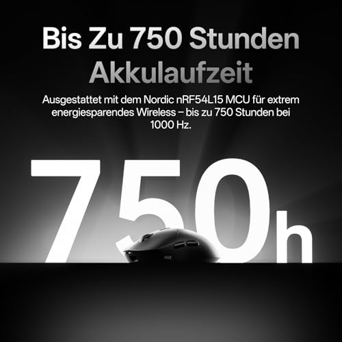 Rapoo VT2 MAX Kabellose Gaming-Maus, 30K DPI Sensor, echte 8000Hz Abfragerate, 53g Ultraleicht, 750 Std. Akku, Nordic nRF54L15 MCU, 120 Millionen optische Schalter, 10 programmierbare Tasten, Schwarz Bild 4