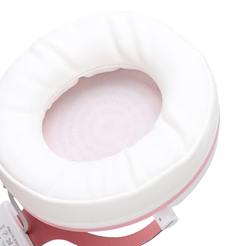 Naroote Gaming-Headset, Geräuschreduzierende Kabelgebundene Over-Ear-Kopfhörer mit Mikrofon und RGB-Beleuchtung, Verstärktes Memory-Foam-Design, Klarer Klang, für Computer (Weiß-Rosa mit Bild 6