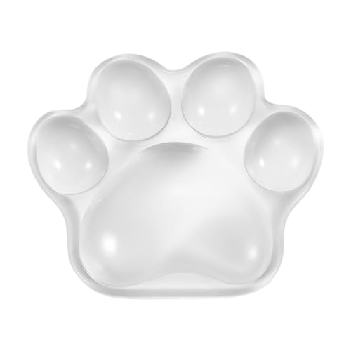 PATIKIL Gel Handgelenkstütze Handgelenkstütze Für Maus Hundepfotenform Ergonomische Mausunterlage Weiche Silikonstütze Bequemes Kissen Für Computer Gaming Büro Zuhause Transparent Bild 1