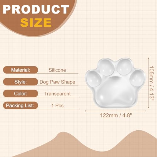 PATIKIL Gel Handgelenkstütze Handgelenkstütze Für Maus Hundepfotenform Ergonomische Mausunterlage Weiche Silikonstütze Bequemes Kissen Für Computer Gaming Büro Zuhause Transparent Bild 3