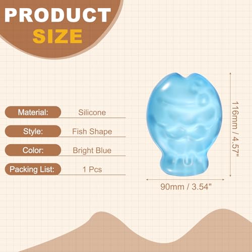 PATIKIL Gel Handgelenkstütze Handgelenkstütze Für Maus Fischförmige Ergonomische Mausmatte Weiche Silikonstütze Bequemes Kissen Für Computer Gaming Büro Zuhause Hellblau Bild 3