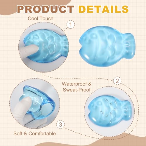 PATIKIL Gel Handgelenkstütze Handgelenkstütze Für Maus Fischförmige Ergonomische Mausmatte Weiche Silikonstütze Bequemes Kissen Für Computer Gaming Büro Zuhause Hellblau Bild 4