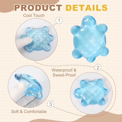 PATIKIL Gel Handgelenkauflage Handgelenkstütze Für Maus Schildkrötenform Ergonomische Mausunterlage Weiche Silikonstütze Bequemes Kissen Für Computer Gaming Büro Zuhause Hellblau Bild 4