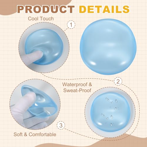 PATIKIL Gel Handgelenkstütze Handgelenkstütze Für Maus Runde Form Ergonomische Mausunterlage Weiche Silikonstütze Bequemes Kissen Für Computer Gaming Büro Zuhause Hellblau Bild 4