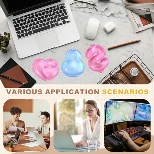 PATIKIL Gel Handgelenkstütze Handgelenkstütze Für Maus Runde Form Ergonomische Mausunterlage Weiche Silikonstütze Bequemes Kissen Für Computer Gaming Büro Zuhause Hellblau Bild 6