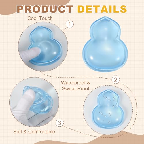 PATIKIL Gel Handgelenkstütze Handgelenkstütze Für Maus Kalebassenförmige Ergonomische Mausunterlage Weiche Silikonstütze Bequemes Kissen Für Computer Gaming Büro Zuhause Hellblau Bild 4