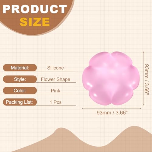 PATIKIL Gel Handgelenkstütze Handgelenkstütze Für Maus Blumenform Ergonomische Mausunterlage Weiche Silikonstütze Bequemes Kissen Für Computer Gaming Büro Zuhause Pink Bild 3
