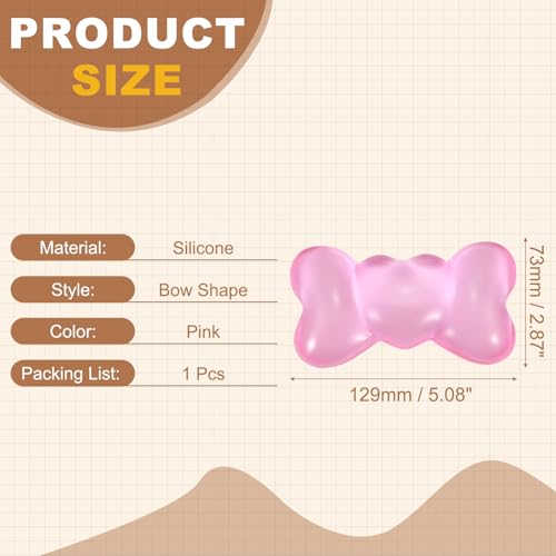 PATIKIL Gel Handgelenkstütze Handgelenkstütze Für Maus Bogenförmige Ergonomische Mausunterlage Weiche Silikonstütze Bequemes Kissen Für Computer Gaming Büro Zuhause Pink Bild 3