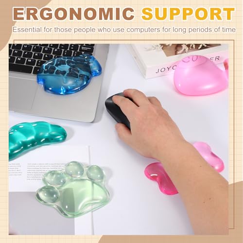 PATIKIL Gel Handgelenkstütze Handgelenkstütze Für Maus Wal Form Ergonomische Mausmatte Weiche Silikonstütze Bequemes Kissen Für Computer Gaming Büro Zuhause Hellblau Bild 5