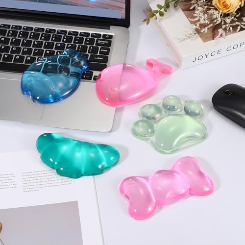 PATIKIL Gel Handgelenkstütze Handgelenkstütze Für Maus Herzform Ergonomische Mausunterlage Weiche Silikonstütze Bequemes Kissen Für Computer Gaming Büro Zuhause Pink Bild 2