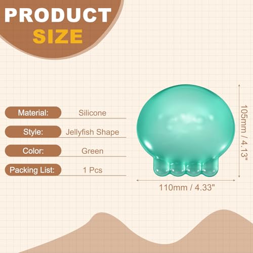 PATIKIL Gel Handgelenkstütze Handgelenkstütze Für Maus Quallenform Ergonomische Mausunterlage Weiche Silikonstütze Bequemes Kissen Für Computer Gaming Büro Zuhause Grün Bild 3