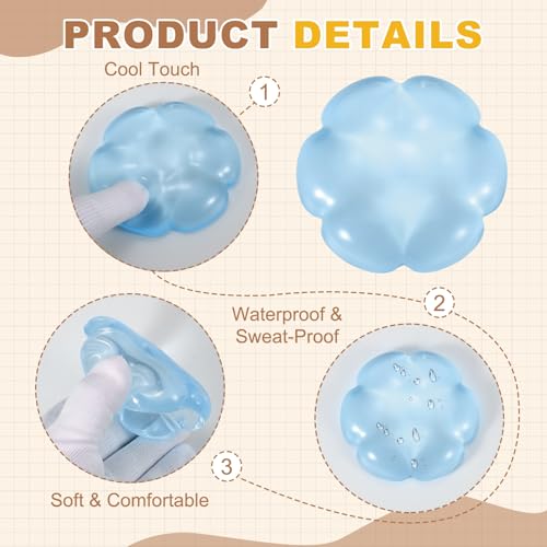 PATIKIL Gel Handgelenkstütze Handgelenkstütze Für Maus Blumenform Ergonomische Mausunterlage Weiche Silikonstütze Bequemes Kissen Für Computer Gaming Büro Zuhause Hellblau Bild 4