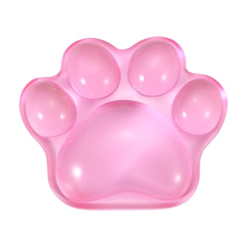 PATIKIL Gel Handgelenkstütze Handgelenkstütze Für Maus Hundepfotenform Ergonomische Mausunterlage Weiche Silikonstütze Bequemes Kissen Für Computer Gaming Büro Zuhause Pink Bild 1