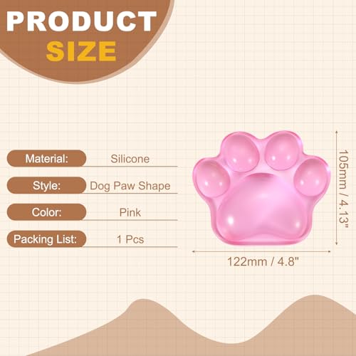 PATIKIL Gel Handgelenkstütze Handgelenkstütze Für Maus Hundepfotenform Ergonomische Mausunterlage Weiche Silikonstütze Bequemes Kissen Für Computer Gaming Büro Zuhause Pink Bild 3