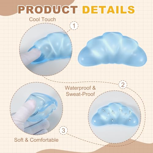 PATIKIL Gel Handgelenkstütze Handgelenkstütze Für Maus Brotform Ergonomische Mausunterlage Weiche Silikonstütze Bequemes Kissen Für Computer Gaming Büro Zuhause Hellblau Bild 4