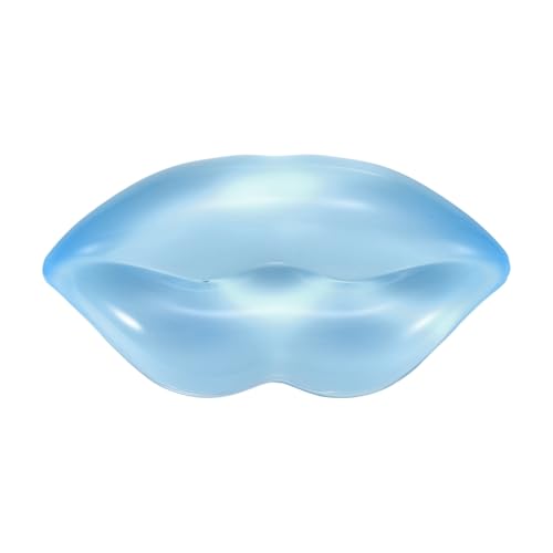 PATIKIL Gel Handgelenkstütze Handgelenkunterstützung Für Maus Lippenförmige Ergonomische Mausunterlage Weiche Silikonunterlage Bequemes Kissen Für Computer Gaming Büro Zuhause Hellblau Bild 1