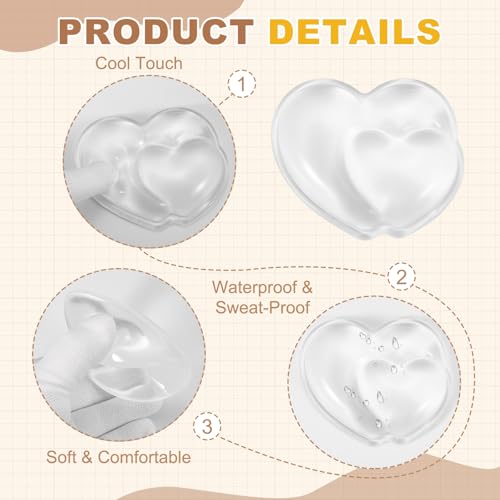 PATIKIL Gel Handgelenkauflage Handgelenkstütze Für Maus Herzform Ergonomische Mausunterlage Weiche Silikonstütze Bequemes Kissen Für Computer Gaming Büro Zuhause Transparent Bild 4