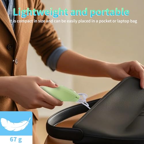 Kabelgebundene Maus, Optische USB-C-Maus, 1,2 m Kabel, Verstellbares D-PI 1600, USB Typ-C, 4 Tasten,Beidhändiges, Leise und Ergonomisch Kompakte für Mac,Laptop,iPad,Surface,Smartphones, Windows Grün Bild 3