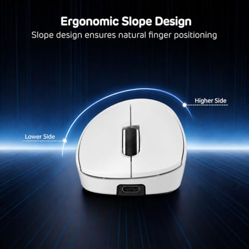 RK ROYAL KLUDGE MG5 8K kabellose Gaming Maus, 42K DPI PAW3950 Sensor, 56g leichte ergonomische, doppelte Abtastrate von 8KHz, Tri-Mode 2,4G/BT/USB-C, 100M Klicks Schalter, Weblaufwerk für Win/Mac Bild 5