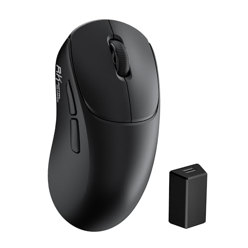 RK ROYAL KLUDGE MG5 8K kabellose Gaming Maus, 42K DPI PAW3950 Sensor, 56g leichte ergonomische, doppelte Abtastrate von 8KHz, Tri-Mode 2,4G/BT/USB-C, 100M Klicks Schalter, Weblaufwerk für Win/Mac Bild 1