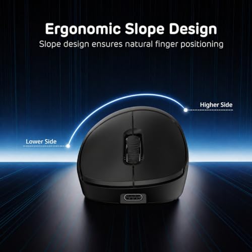 RK ROYAL KLUDGE MG5 8K kabellose Gaming Maus, 42K DPI PAW3950 Sensor, 56g leichte ergonomische, doppelte Abtastrate von 8KHz, Tri-Mode 2,4G/BT/USB-C, 100M Klicks Schalter, Weblaufwerk für Win/Mac Bild 5