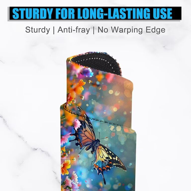 Schreibtischunterlage Fantasie Mauspad XXL 150x80cm Mousepad Schmetterling Gaming Mauspad mit Nicht rutschender Unterlage, Vernähte Kanten WassXerdicht Anti-Rutsch Maus Pad für MacBook, Office F0-518 Bild 3