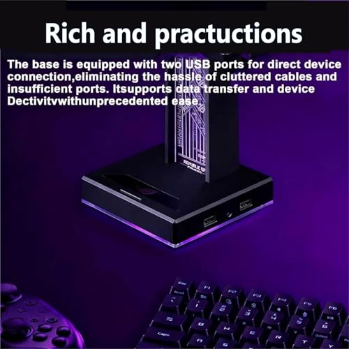 Gaming-Kopfhörerständer Aus Acryl, RGB-Headset-Ständer Mit USB-/3,5-mm-Audioanschluss, 10 Lichtmodi, Gaming-Zubehör Für Alle Kopfhörer Bild 5