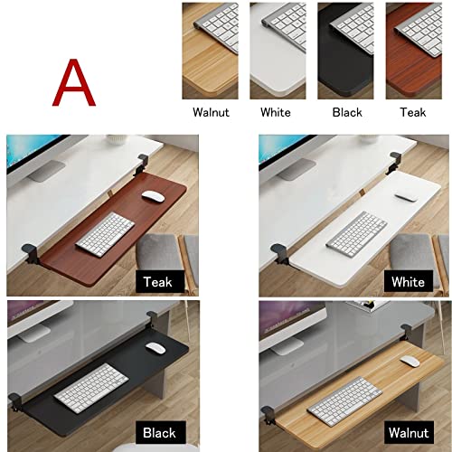 Tastaturschublade unter dem Schreibtisch: leichtgängiges Gleitdesign mit verstellbarer Höhe, platzsparende Lösung für Tastatur und Maus, ideal für Heimbüro oder Gaming-Setup. Bild 3