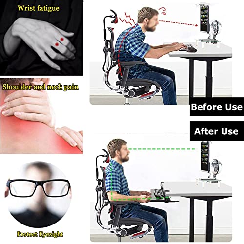Tastaturschublade unter dem Schreibtisch: leichtgängiges Gleitdesign mit verstellbarer Höhe, platzsparende Lösung für Tastatur und Maus, ideal für Heimbüro oder Gaming-Setup. Bild 4