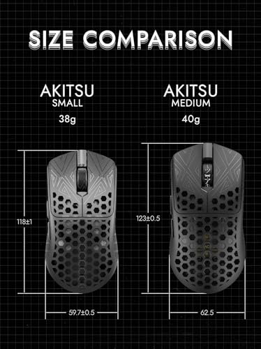 Vancer TENKO AKITSU MEDIUM WIRELESS GAMING-MAUS, 40 G, PIXART 3950, 8K POLLING - WEISS (AR-25-AKITSUM-WH) Bild 4